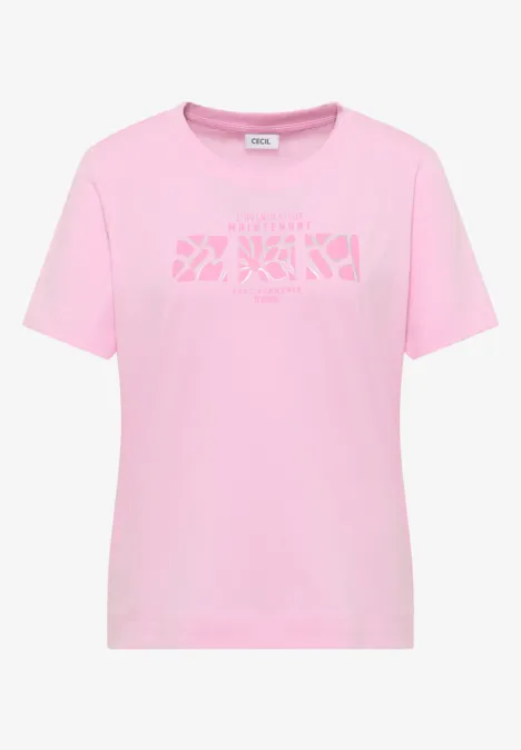 T-shirt basique avec imprimé sur le devant light blush rose T-shirt basique avec imprimé sur le devant light blush rose