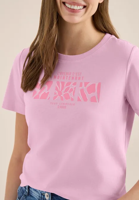 T-shirt basique avec imprimé sur le devant light blush rose T-shirt basique avec imprimé sur le devant light blush rose