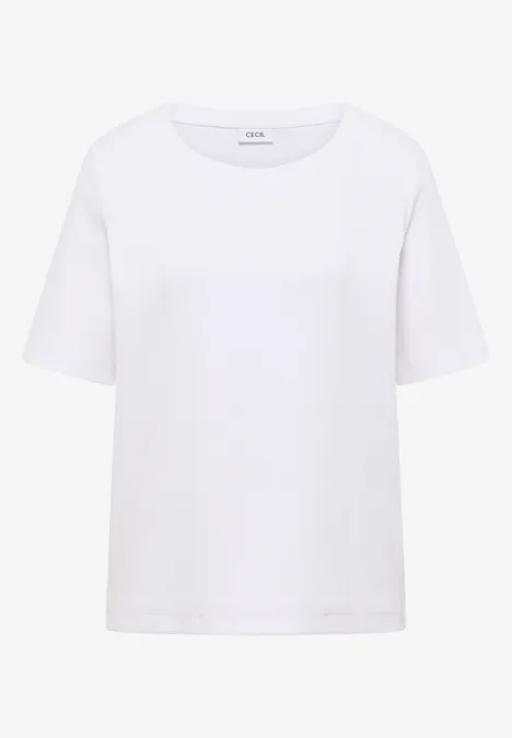 Basic Rippstruktur T-Shirt White Basic Rippstruktur T-Shirt White
