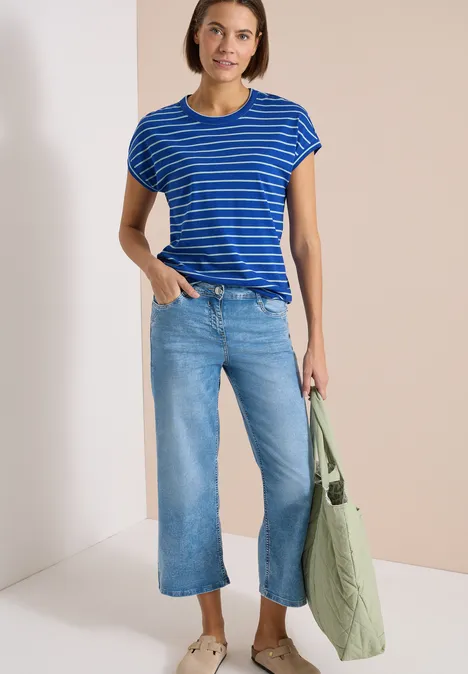 T-Shirt mit Rundhals und Streifen surf blue T-Shirt mit Rundhals und Streifen surf blue