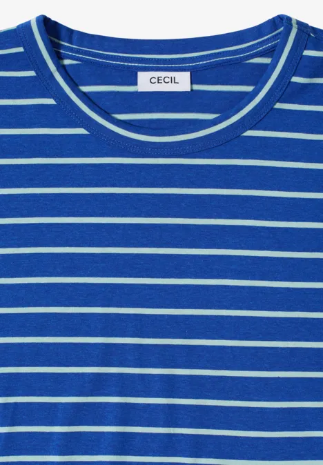 T-Shirt mit Rundhals und Streifen surf blue T-Shirt mit Rundhals und Streifen surf blue