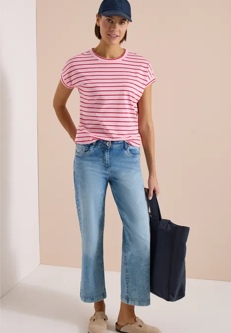 T-Shirt mit Rundhals und Streifen light blush rose T-Shirt mit Rundhals und Streifen light blush rose