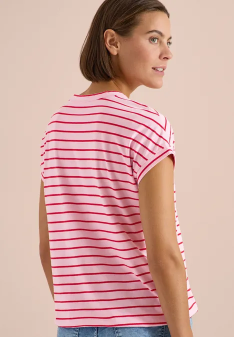 T-Shirt mit Rundhals und Streifen light blush rose T-Shirt mit Rundhals und Streifen light blush rose