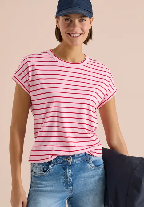 T-Shirt mit Rundhals und Streifen light blush rose T-Shirt mit Rundhals und Streifen light blush rose