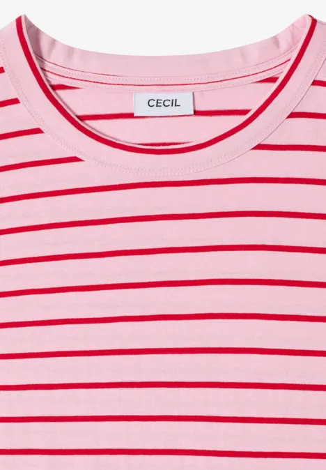 T-Shirt mit Rundhals und Streifen light blush rose T-Shirt mit Rundhals und Streifen light blush rose