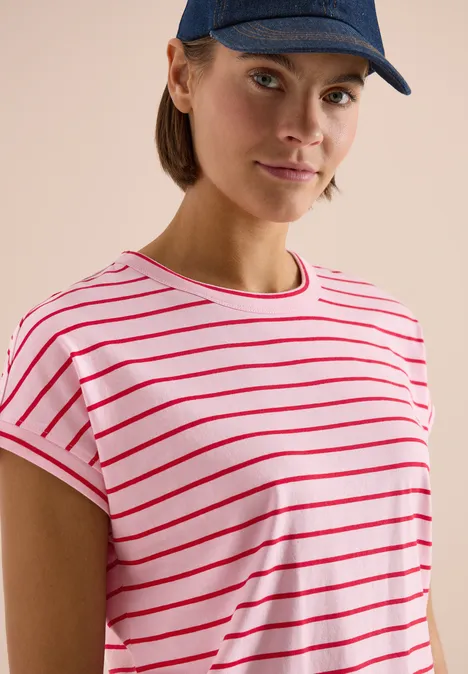 T-Shirt mit Rundhals und Streifen light blush rose T-Shirt mit Rundhals und Streifen light blush rose