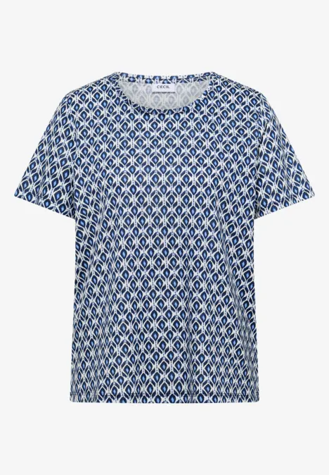 T-shirt basique avec impression minimale universal blue T-shirt basique avec impression minimale universal blue