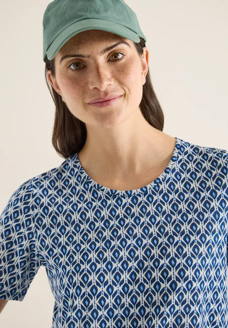 T-shirt basique avec impression minimale universal blue T-shirt basique avec impression minimale universal blue