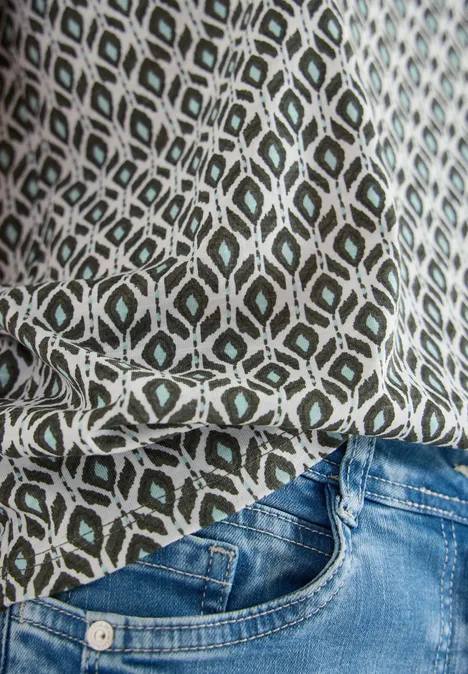 T-shirt basique avec impression minimale khaki