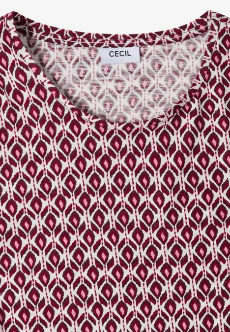 T-shirt basique avec impression minimale sweet grape red T-shirt basique avec impression minimale sweet grape red