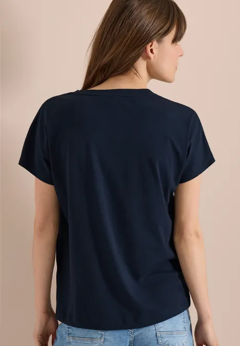 T-Shirt mit Rundhals und Frontprint universal blue T-Shirt mit Rundhals und Frontprint universal blue