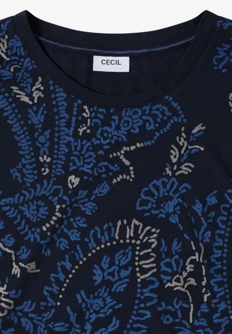 T-Shirt mit Rundhals und Frontprint universal blue T-Shirt mit Rundhals und Frontprint universal blue