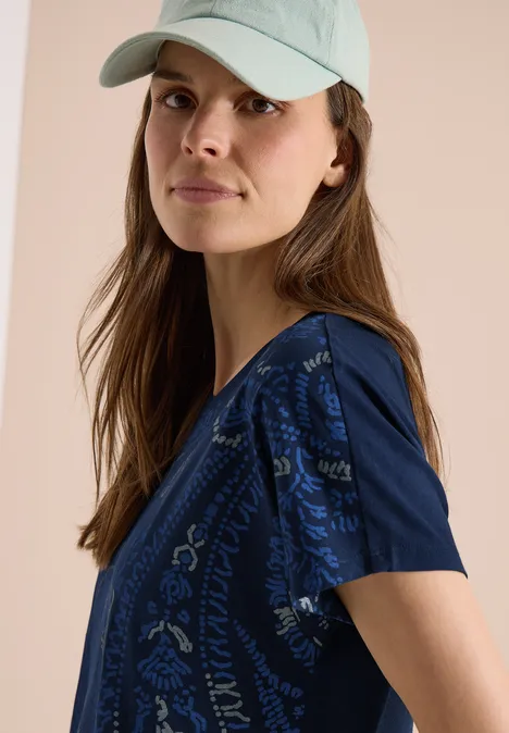 T-Shirt mit Rundhals und Frontprint universal blue T-Shirt mit Rundhals und Frontprint universal blue