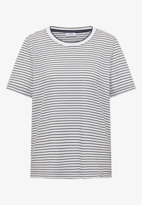 Shirt met korte mouwen, ronde hals en strepen universal blue