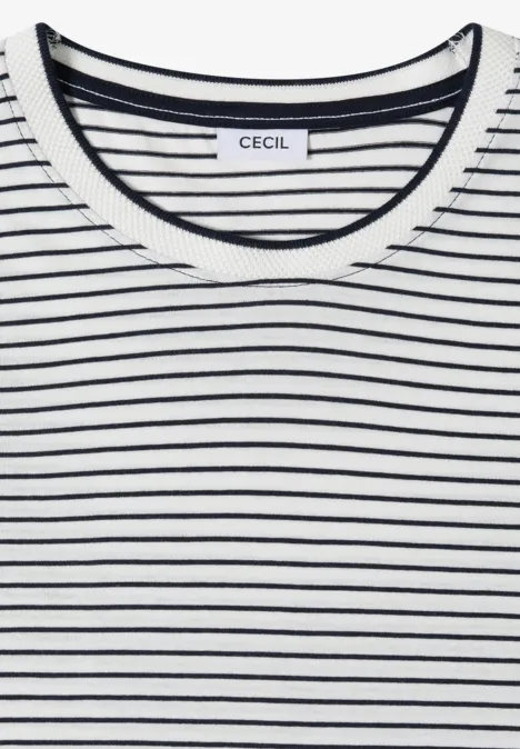 Shirt met korte mouwen, ronde hals en strepen universal blue