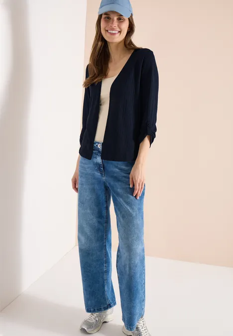 Veste à manches 3/4 en tricot universal blue