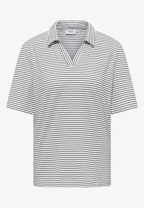 Kurzarm Poloshirt mit Streifen universal blue