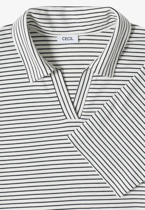 Kurzarm Poloshirt mit Streifen universal blue