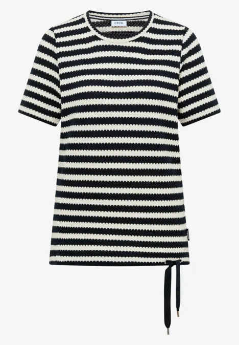 T-shirt à col rond en look ajouré universal blue