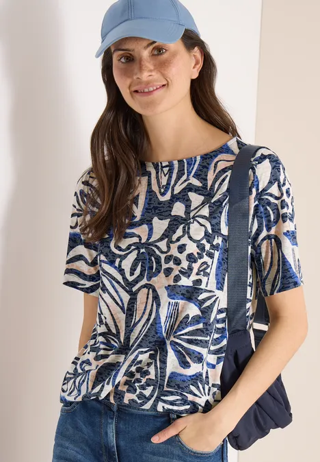 T-shirt à l'aspect dévoré universal blue