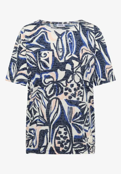 T-shirt à l'aspect dévoré universal blue