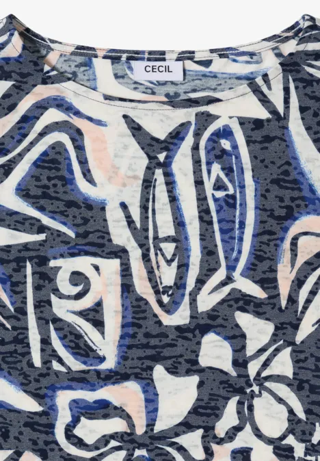 T-shirt à l'aspect dévoré universal blue