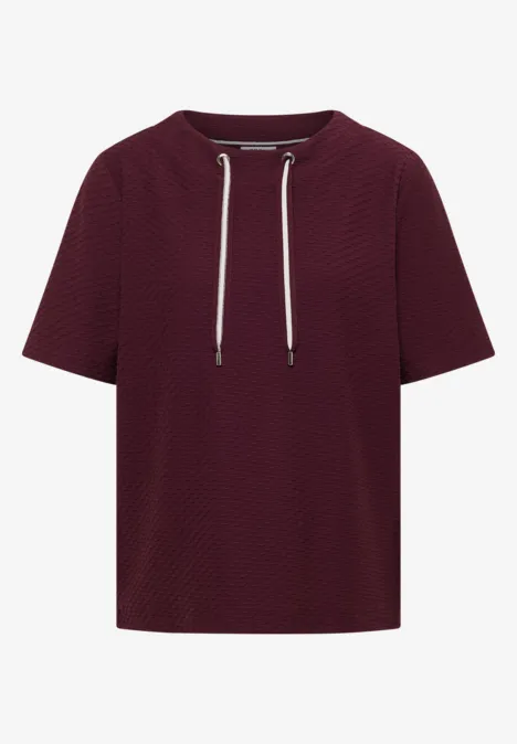 T-Shirt mit Rundhals mit Tunnelzug sweet grape red T-Shirt mit Rundhals mit Tunnelzug sweet grape red