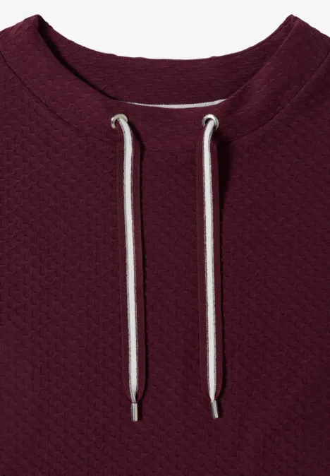 T-Shirt mit Rundhals mit Tunnelzug sweet grape red T-Shirt mit Rundhals mit Tunnelzug sweet grape red