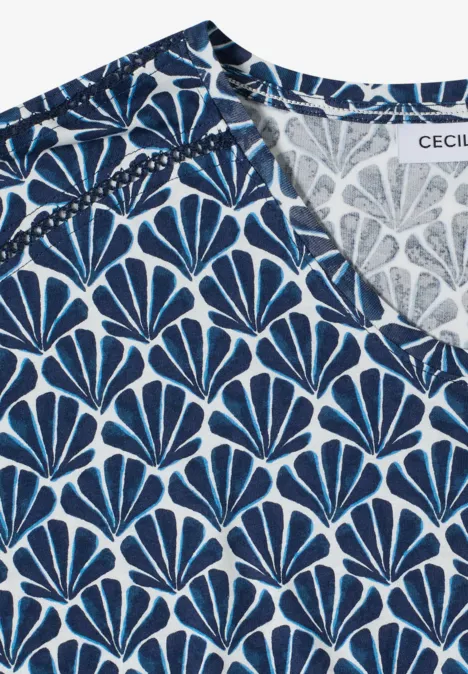 T-shirt à manches courtes avec détail en dentelle universal blue