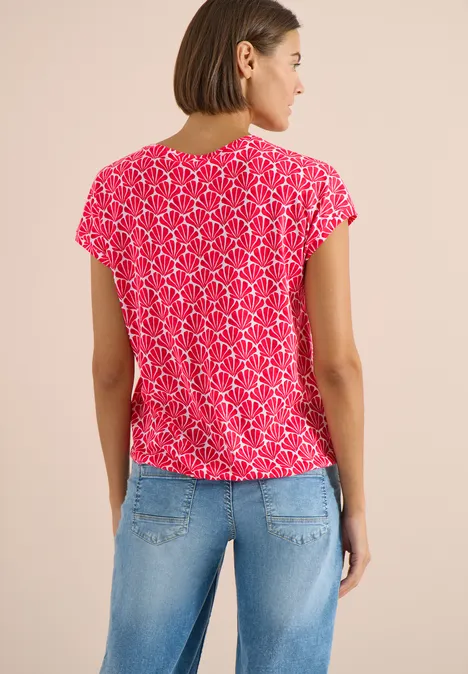 T-shirt à manches courtes avec détail en dentelle glazed apple red T-shirt à manches courtes avec détail en dentelle glazed apple red