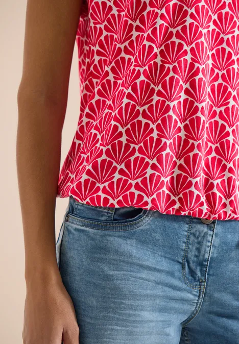 T-shirt à manches courtes avec détail en dentelle glazed apple red T-shirt à manches courtes avec détail en dentelle glazed apple red