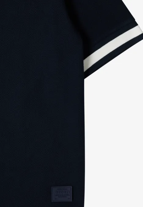 T-shirt à manches courtes avec capuche et détails côtelés universal blue