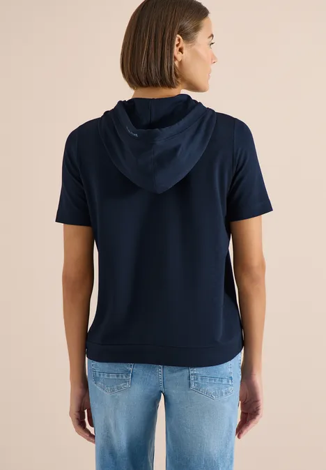Shirt met korte mouwen, capuchon en tekst universal blue Shirt met korte mouwen, capuchon en tekst universal blue