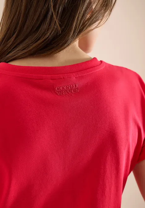 Shirt mit Split Neck im Tunika-Look glazed apple red