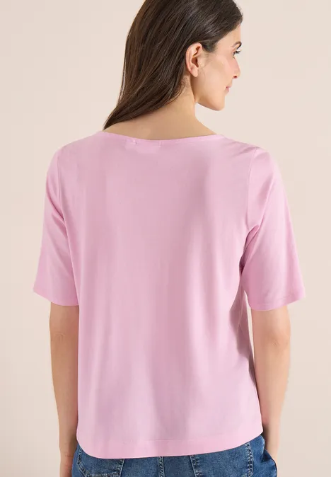 T-shirt avec boatneck et wording light blush rose T-shirt avec boatneck et wording light blush rose