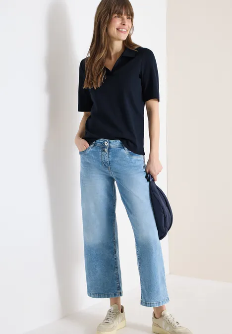 Polo à manches courtes en couleur unie universal blue