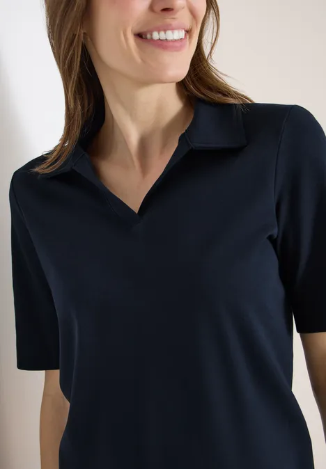 Polo à manches courtes en couleur unie universal blue