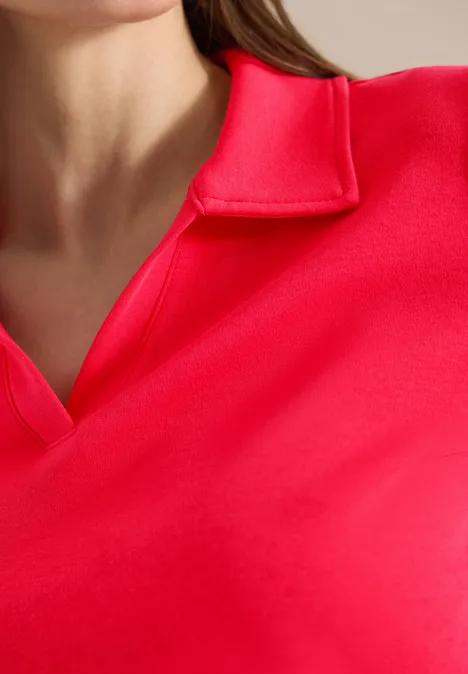 Polo à manches courtes en couleur unie glazed apple red Polo à manches courtes en couleur unie glazed apple red