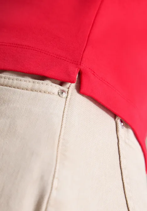 Polo à manches courtes en couleur unie glazed apple red Polo à manches courtes en couleur unie glazed apple red