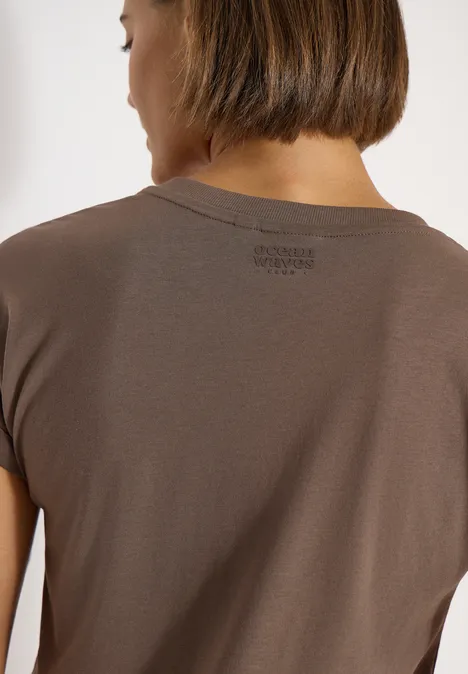Kurzarm Shirt im Tunika-Look urban taupe