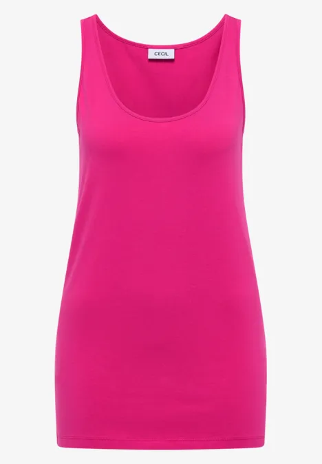 Ein schlichtes ärmelloses Top in leuchtendem Pink.