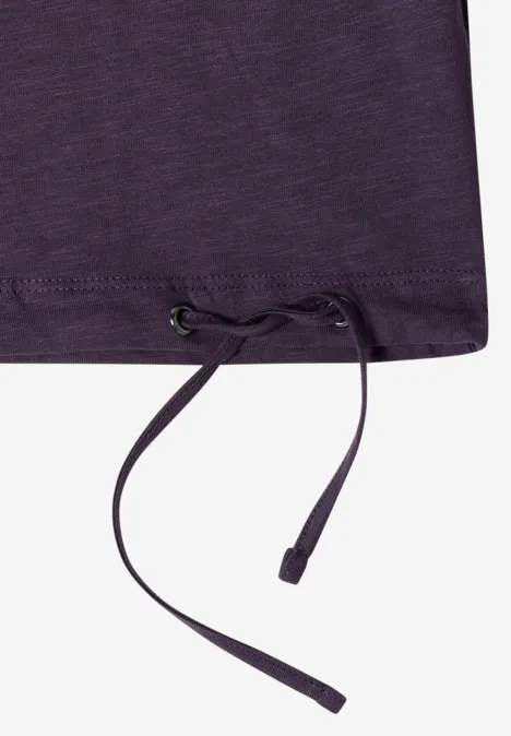 Langarm Shirt mit Rundhals und Tunnelzug lilac shadow Unterer Saum eines lila Shirts mit verstellbarem Tunnelzug und Bindeband.