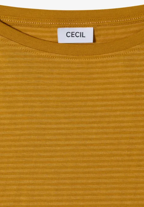 Langarm Shirt mit Boat Neck und Streifen golden honey Langarm Shirt mit Boat Neck und Streifen golden honey