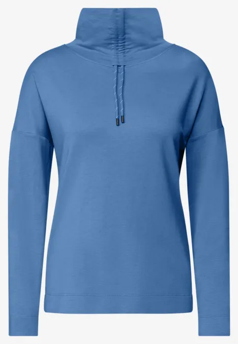 Langarm Shirt mit Rollkragen und Tunnelzug north blue Hellblauer, langärmeliger Pullover mit Rollkragen und Kordelzug