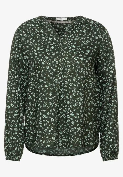 Printbluse utility olive
