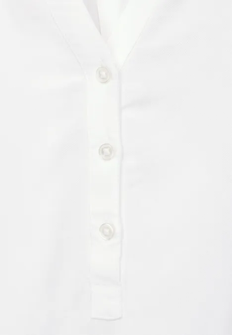 Bluse in Unifarbe White Bluse in Unifarbe White