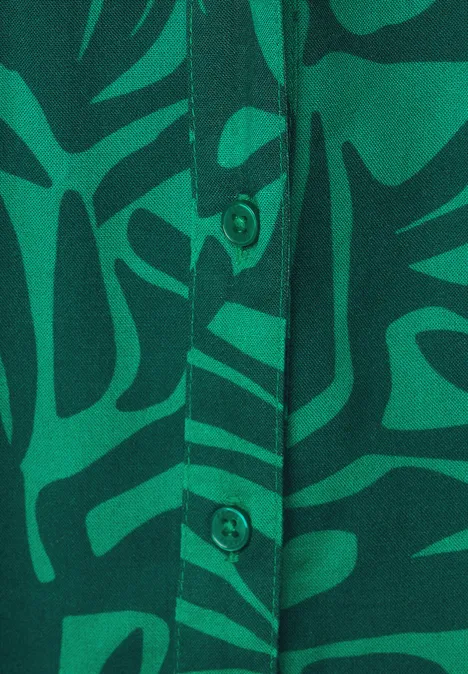 Viskosebluse mit Print easy green