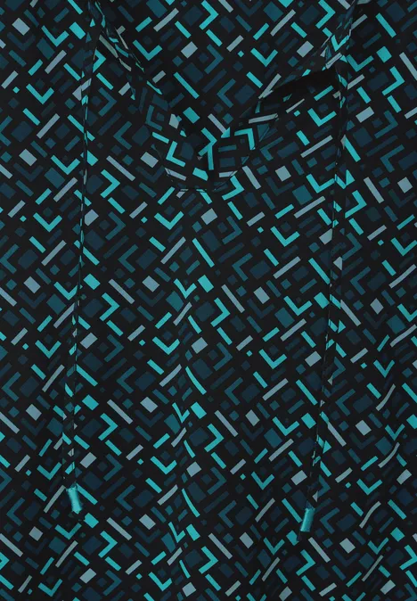 Bluse mit Minimalmuster strong petrol blue
