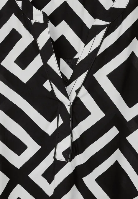 Bluse mit Print Black
