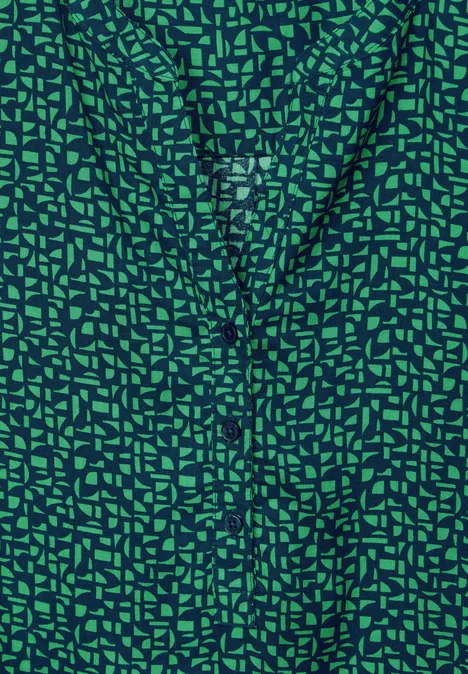 Blouse met onopvallend patroon celery green